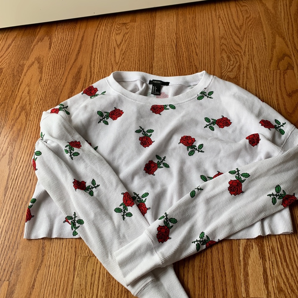 FOREVER21 ROSE CROPPED TOP!